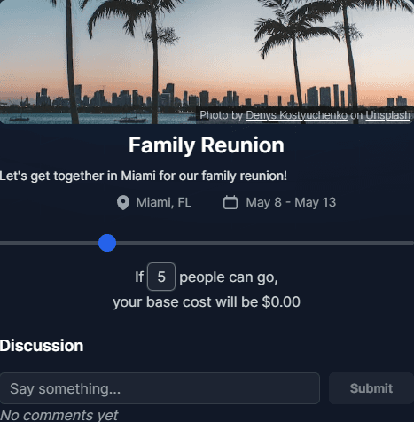 Create an event